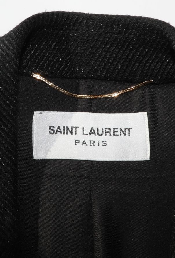 Saint Laurent Pre-Fall 2019 Iridescent Notched Coat - 7