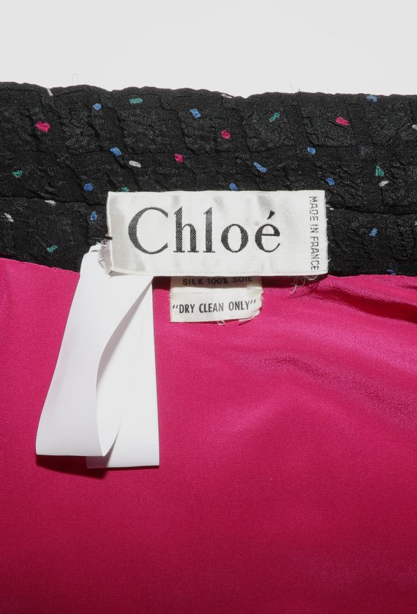 Chloé RARE Fall 1996 Printed Lace Dress Ensemble - 9