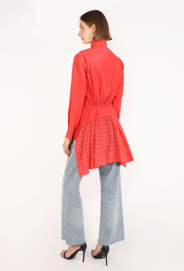 Alaïa Fluted Broderie Anglaise Shirt - 1
