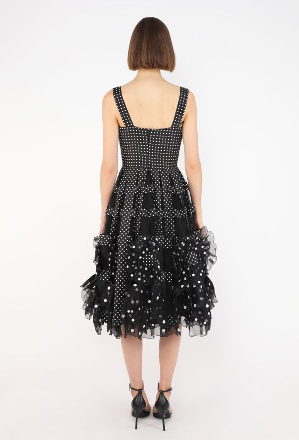 Oscar De La Renta Polka Dot Ruffled Dress, Resort 2008 - 5