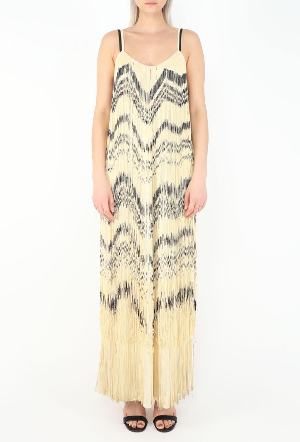 Chevron Fringed Maxi Dress - 3