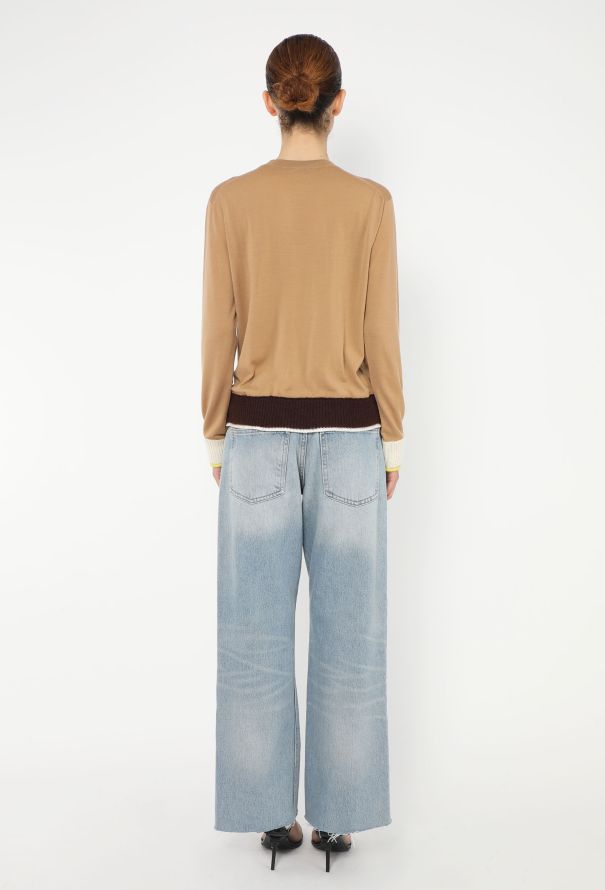Céline Mohair Trim Triomphe Sweater - 4