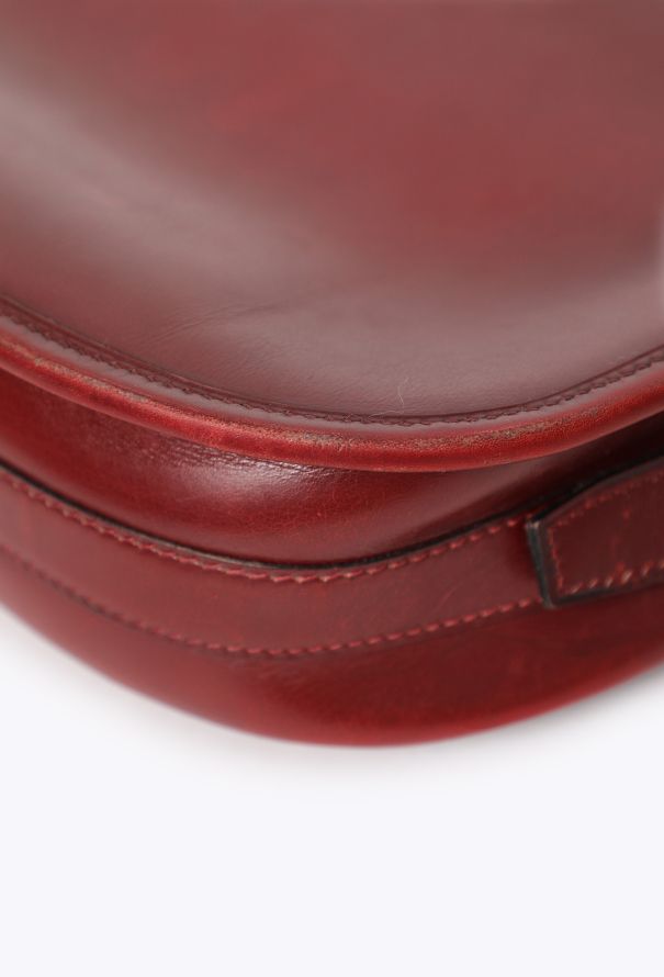 Hermès Burgundy Box Balle de Golf Bag, 1970s - 10