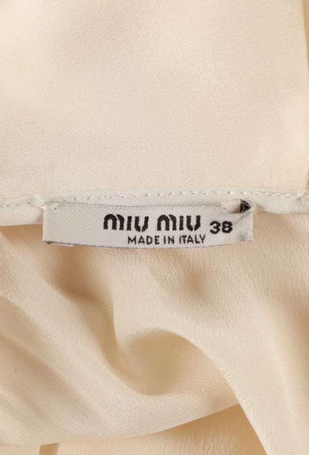 Miu Miu Pleated Silk Combination Dress - 5