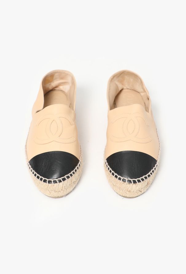 Chanel Bicolor 'CC' Leather Espadrilles - 3 Chanel Bicolor 'CC' Leather Espadrilles - 3