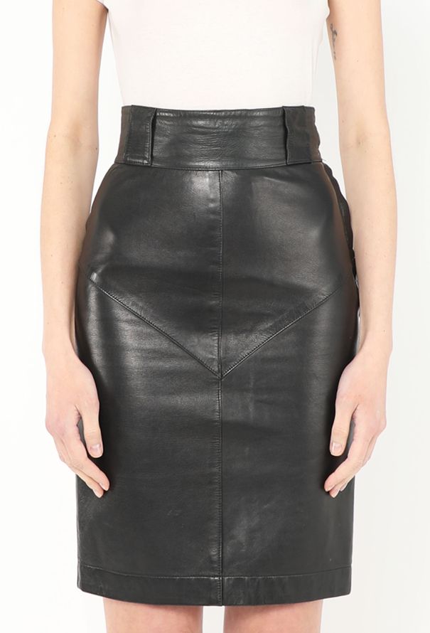 Alaïa F/W 1985 Stitched Leather Skirt - 3 Alaïa F/W 1985 Stitched Leather Skirt - 3