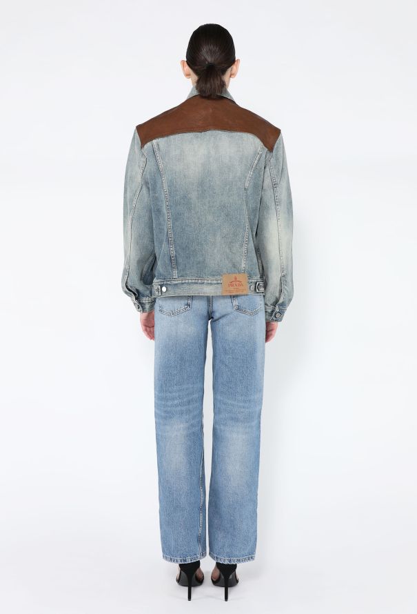 Prada 2025 Denim and Leather Blouson Jacket - 6