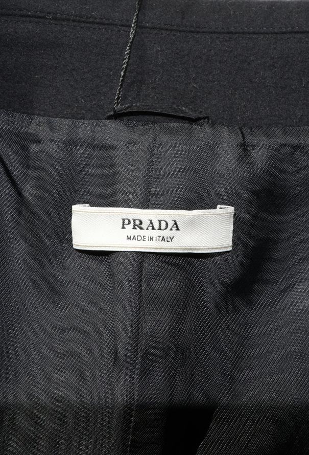 Prada Double-Breasted Notched Peacoat - 7
