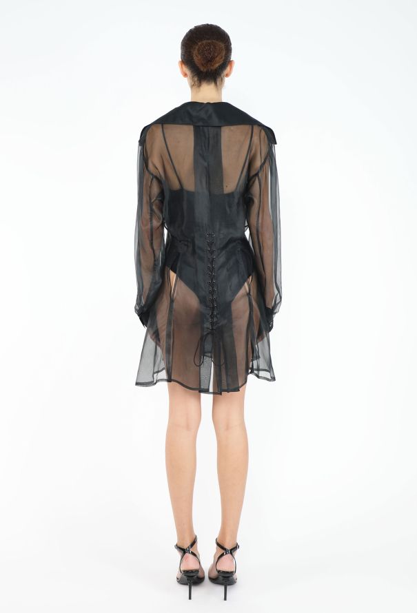 Alaïa COLLECTOR F/W 1990 Organza Corset Dress - 7