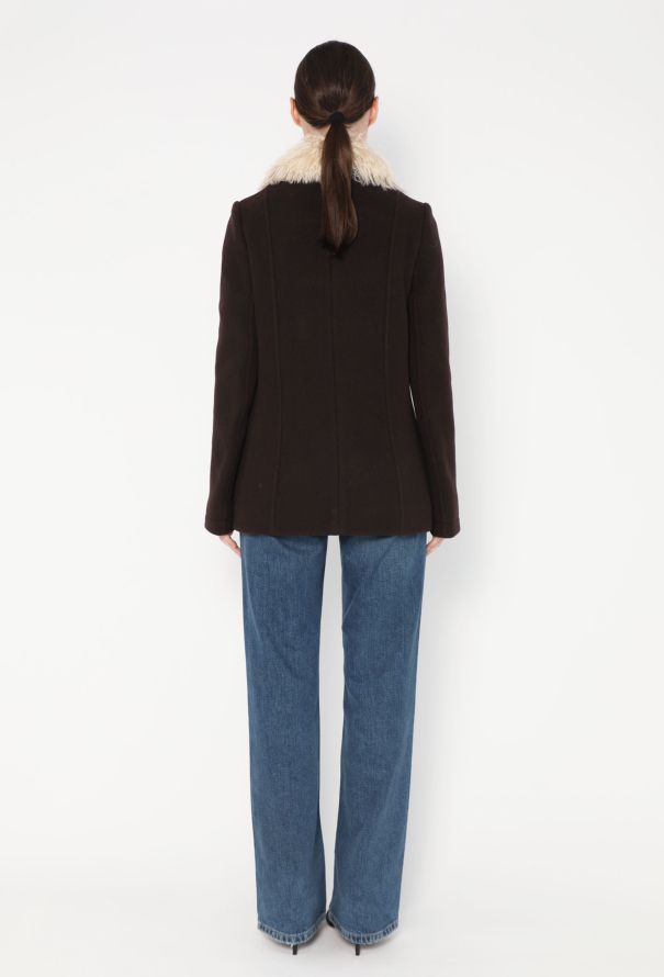 Balenciaga Pre-Fall 2011 Shearling Trim Peacoat - 6 Balenciaga Pre-Fall 2011 Shearling Trim Peacoat - 6