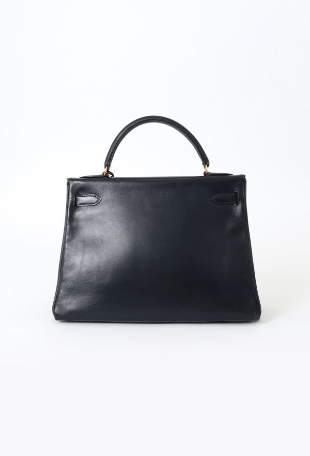 Hermès '90s Navy Box Kelly 32 Retourné - 4