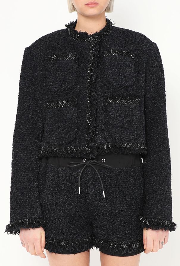 Sacai 2020 Frayed Tweed Ensemble - 3