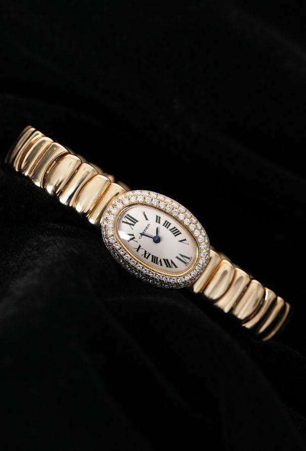 Cartier 18K Yellow Gold & Diamonds Mini Baignoire Watch - 4 Cartier 18K Yellow Gold & Diamonds Mini Baignoire Watch - 4