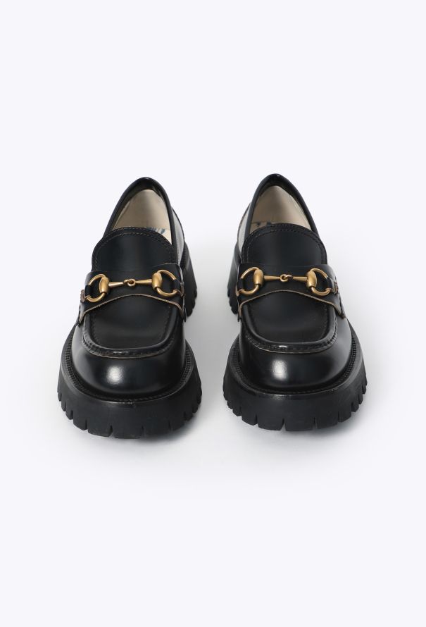 Gucci Embroidered Horsebit Platform Loafers - 2