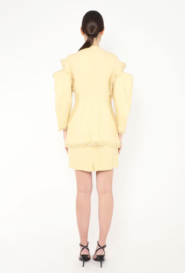 Thierry Mugler Rare '80s Fringe Trim Hourglass Ensemble - 7