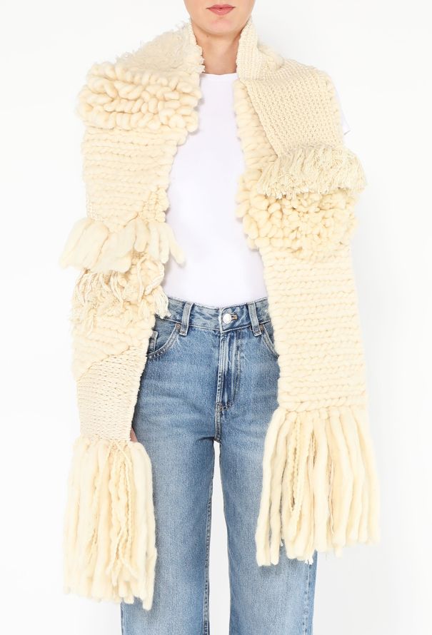 Balenciaga ULTRA RARE F/W 2002 Fringe Scarf - 3