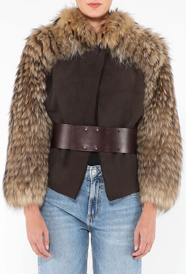 Fendi '90s Fox Fur Belted Bolero - 1