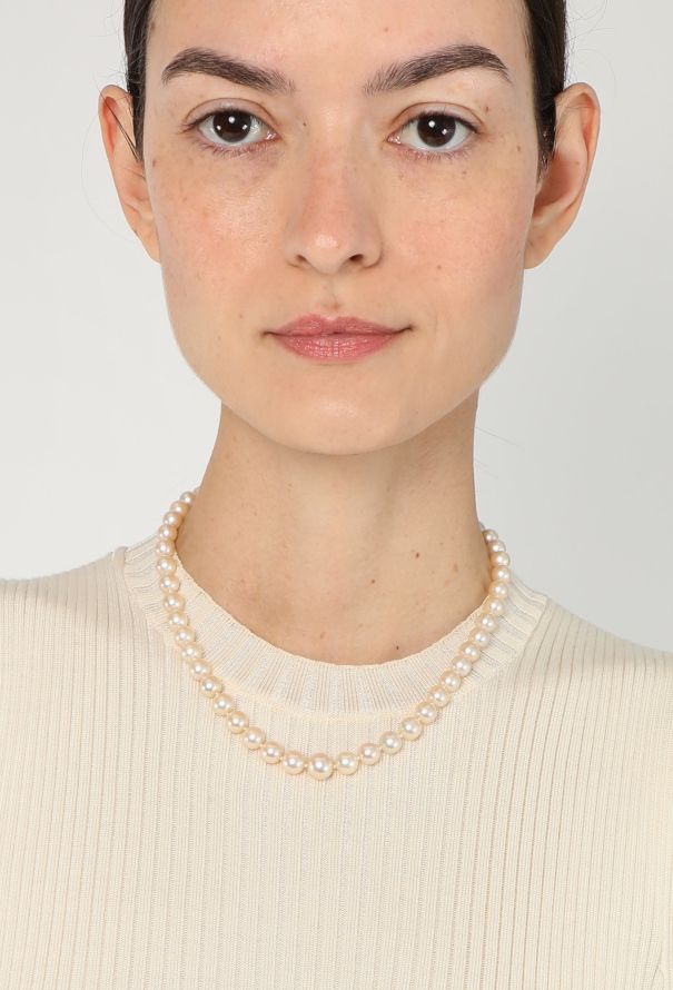 Vintage Fine Jewelry 1980s 18k Yellow Gold & Pearl Necklace - 2