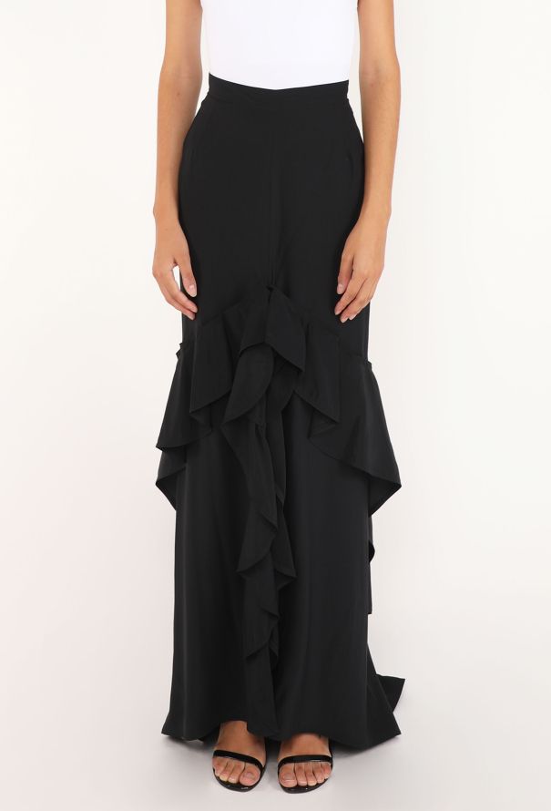 Saint Laurent Ruffled Silk Maxi Skirt, F/W 2003 - 4