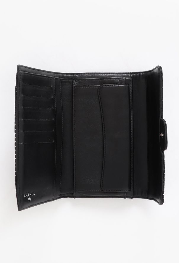 Chanel Black Perforated Flap Wallet - 13 Chanel Black Perforated Flap Wallet - 13