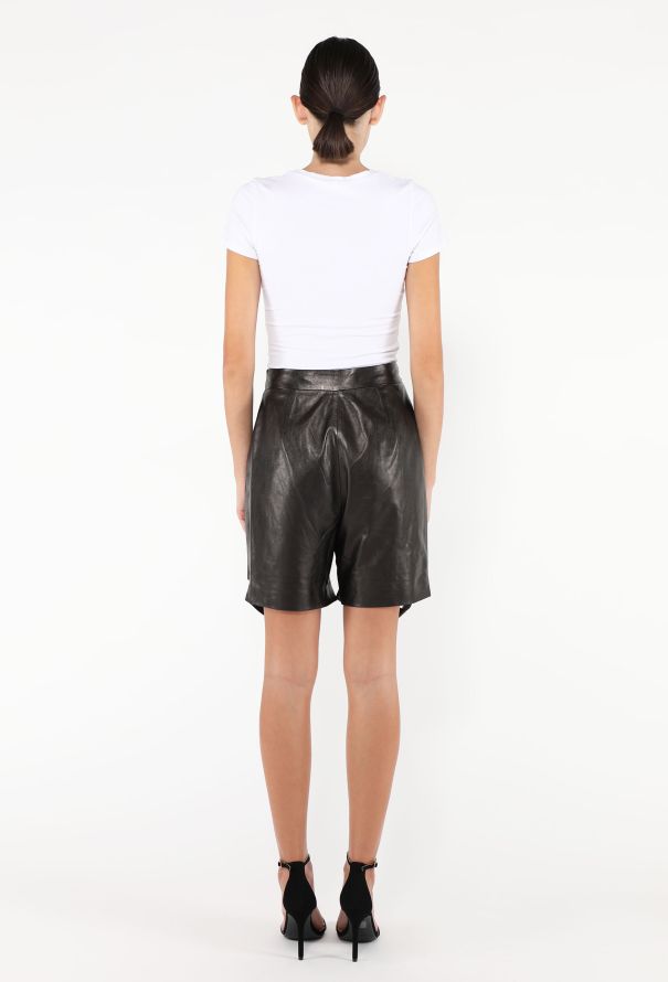 Saint Laurent S/S 2010 Leather Zip Mini Shorts - 5