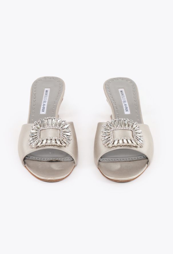 Manolo Blahnik Laalita Satin 50 Mule - 2