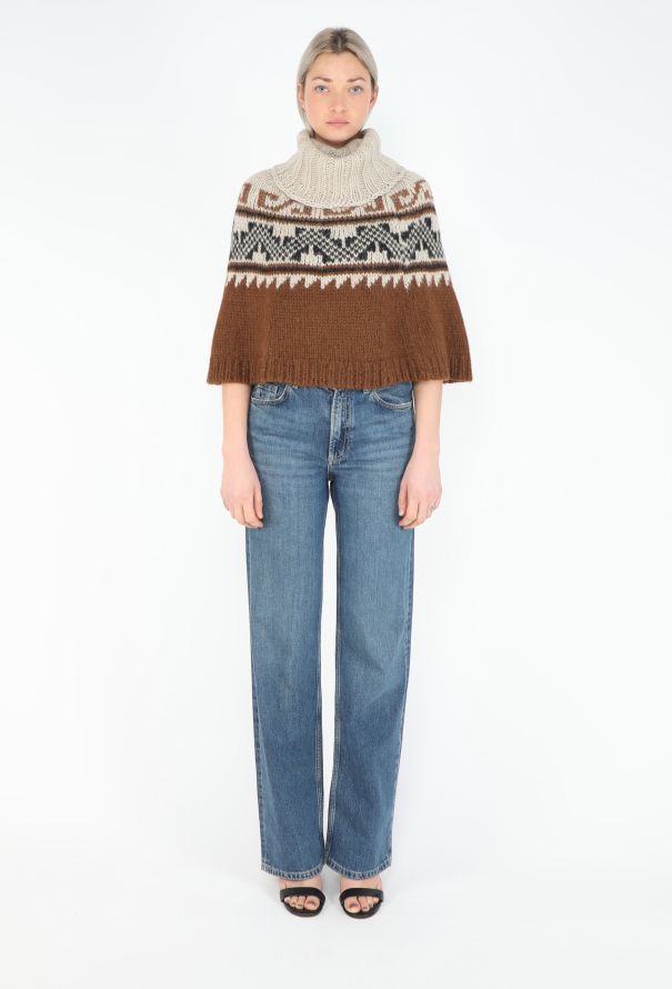 Hermès 2006 Alpaga Knit Poncho & Arm Warmers - 6