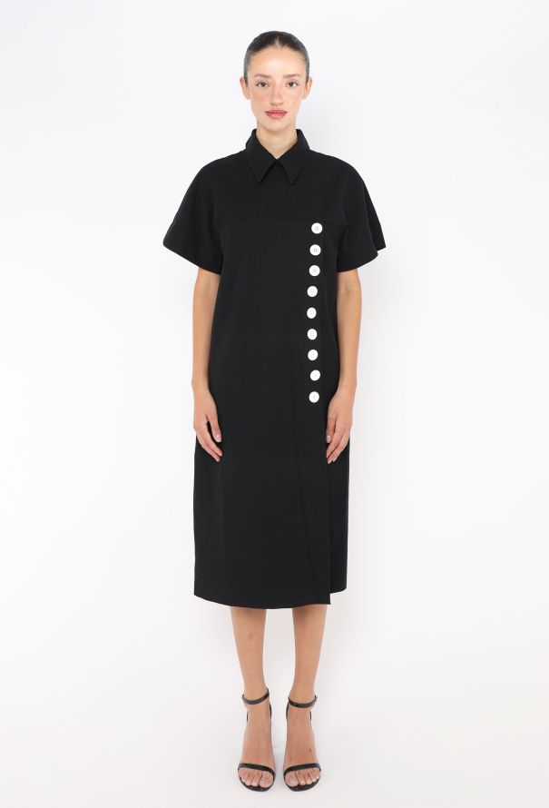 Céline 2016 Contrast Button Shift Dress - 3