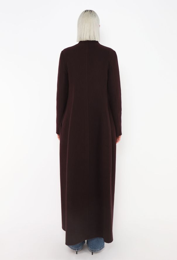 The Row 2022 Aubergine Cashmere Coat - 6