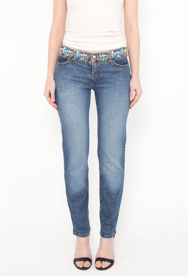 Roberto Cavalli Early 2000s Embellished Low-Rise Jeans - 3 Roberto Cavalli Early 2000s Embellished Low-Rise Jeans - 3