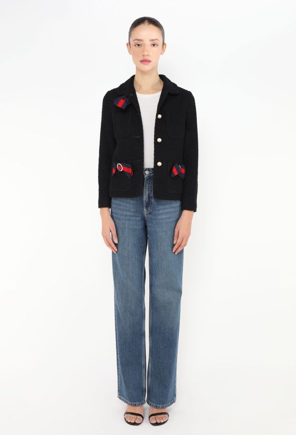 Gucci Pre-Fall 2017 Bow Tweed Jacket - 3