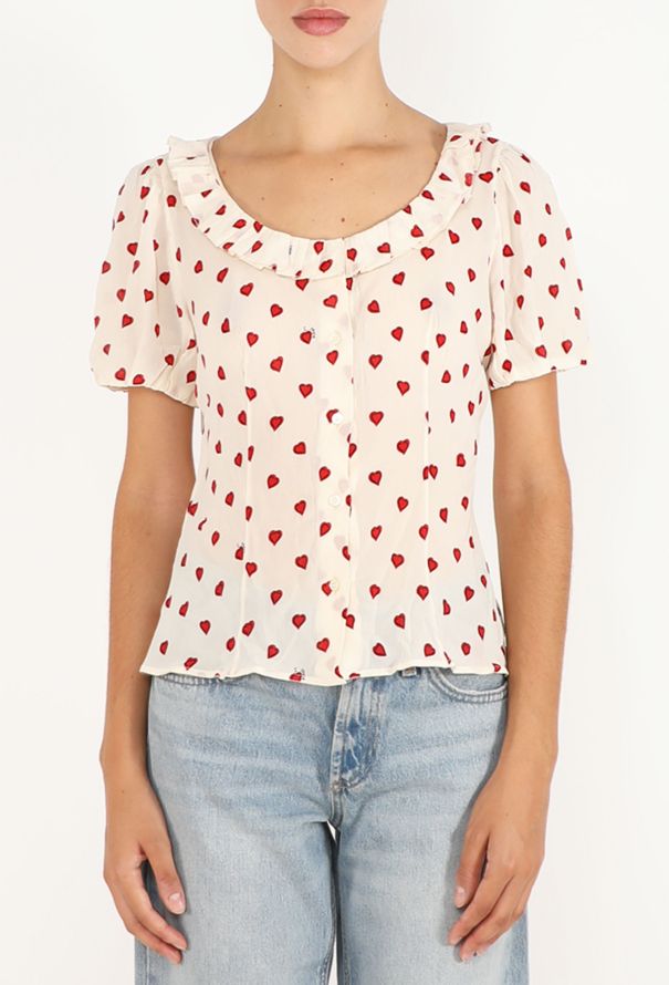 Prada Re-edition 2000 Heart Print Blouse - 1