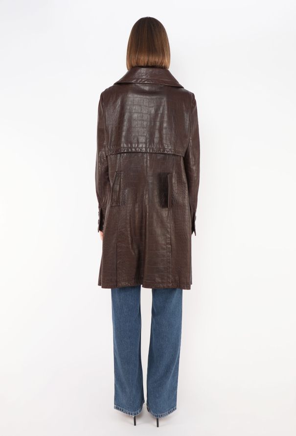 Dior RARE F/W 2005 Embossed Lambskin Coat - 6 Dior RARE F/W 2005 Embossed Lambskin Coat - 6