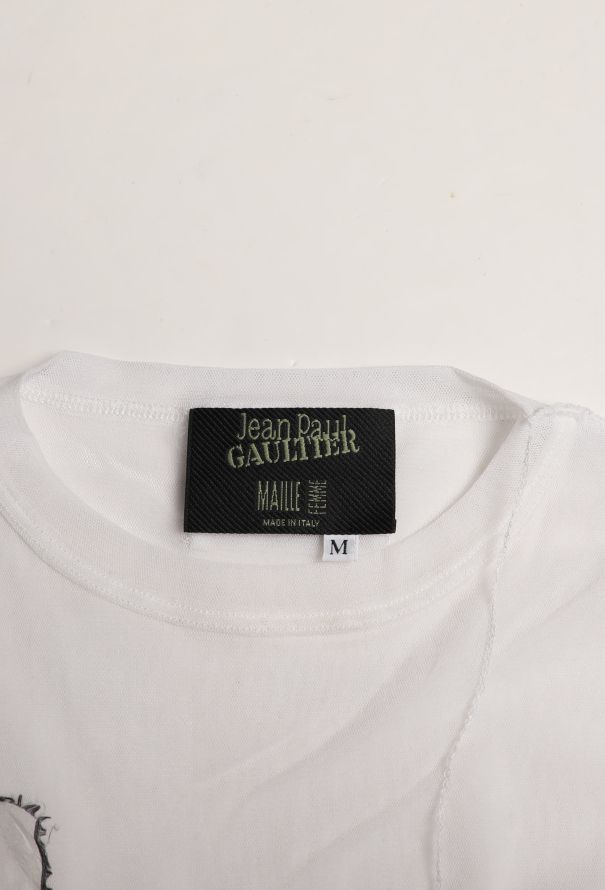 Jean Paul Gaultier 2002 Surrealist Appliqué Mesh Top - 5