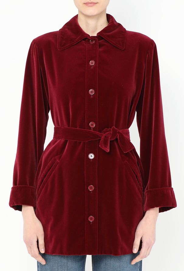 Saint Laurent Late '60s Belted Velvet Jacket - 2