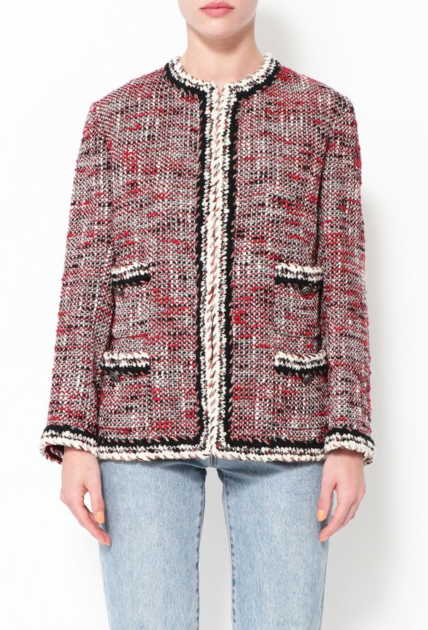 Chanel Tweed Braided Trim Jacket - 4