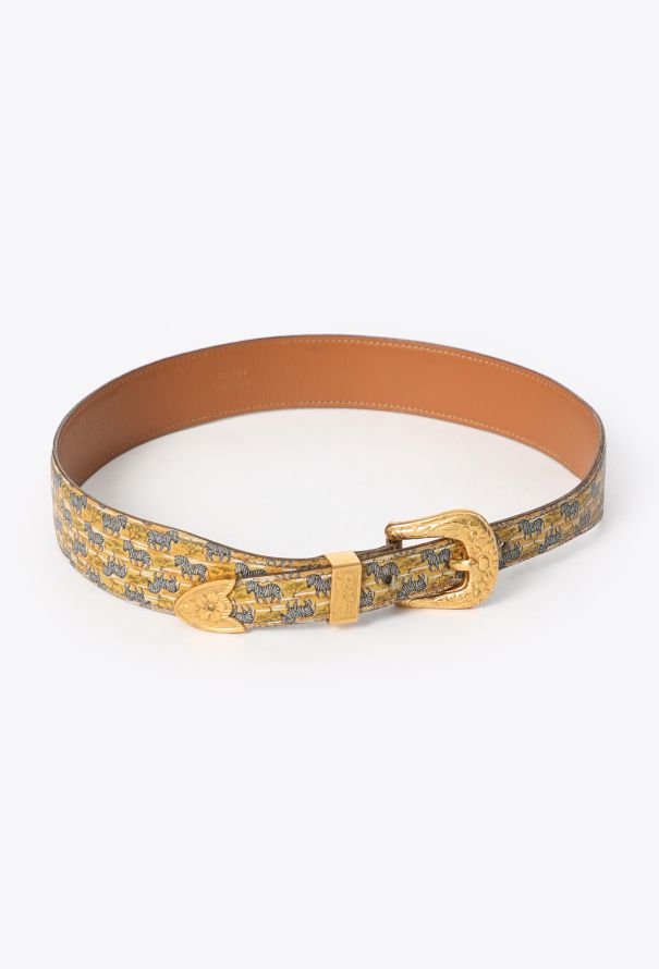 Hermès RARE 1988 Zebra Gilded Belt - 2