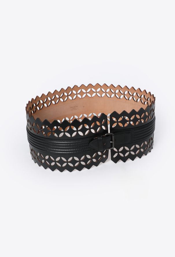 Alaïa Laser-Cut Leather Corset Belt - 2