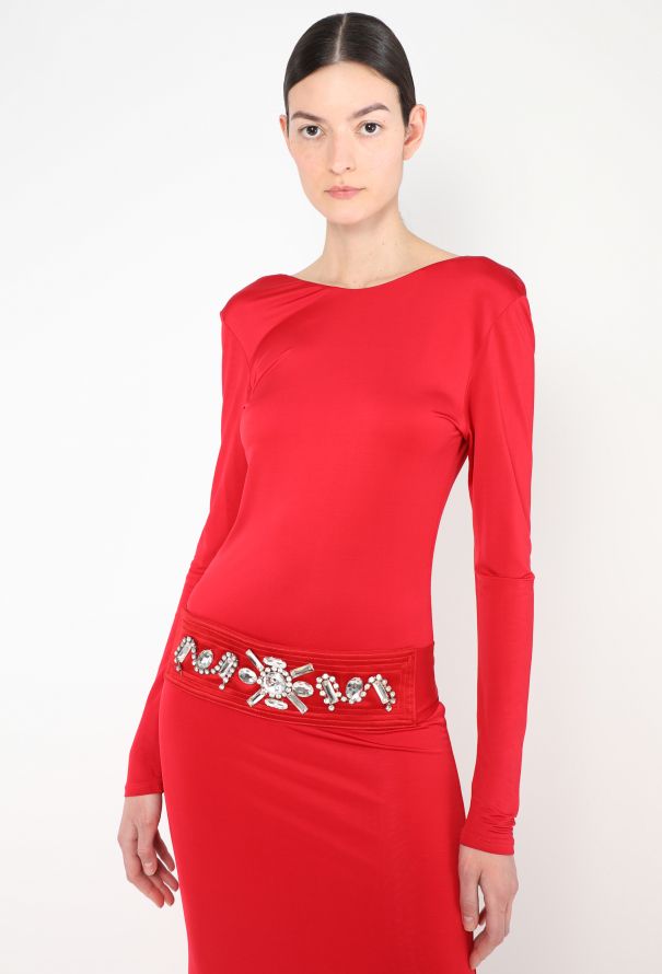 Plunging Open-Back Gown - 4