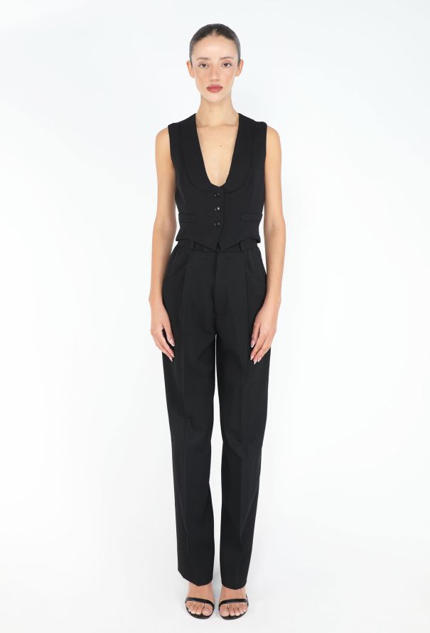 Saint Laurent Timeless '90s Smoking Vest Ensemble - 1