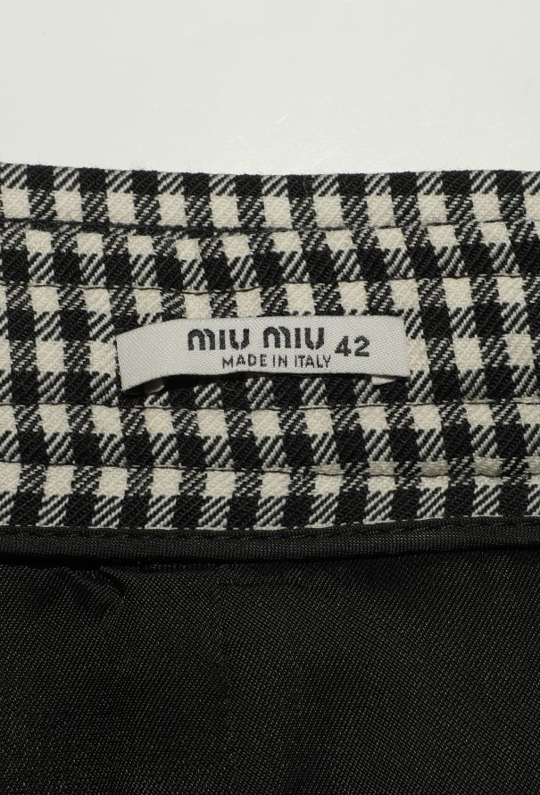 Miu Miu 2016 Checkered Midi Skirt - 5