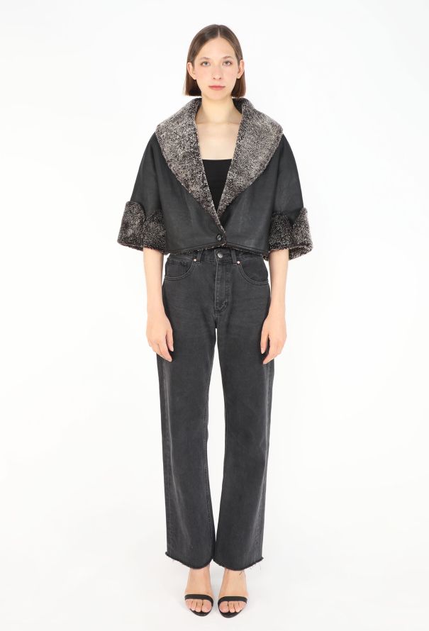 Alaïa Shearling-Lined Bolero Jacket - 2
