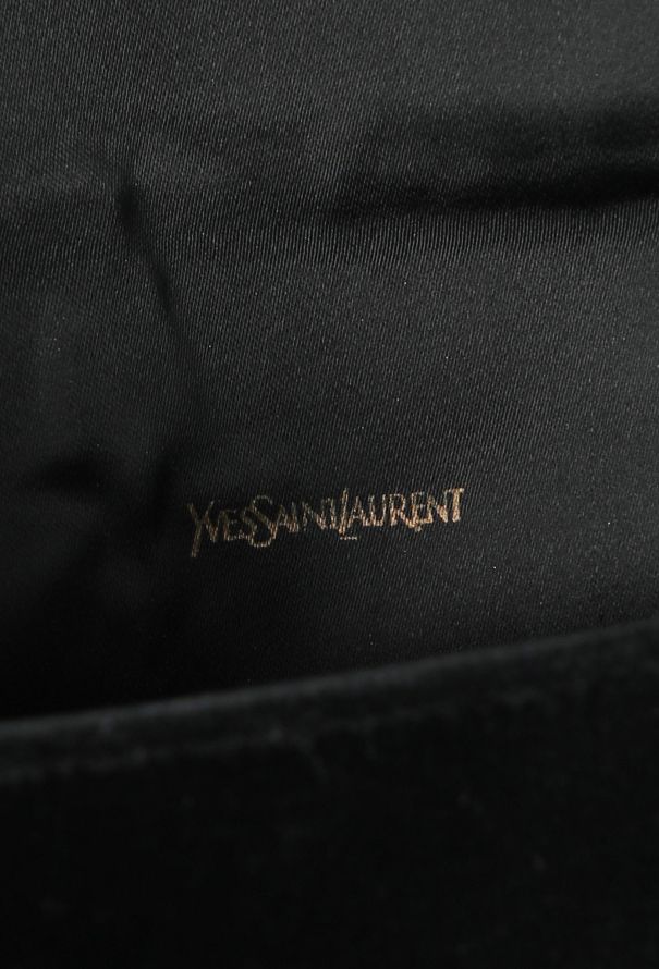 Saint Laurent '80s Black Velour Tassel Bag - 12
