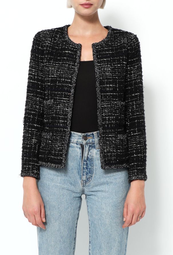 Louis Vuitton Tweed Pattern Denim Jacket - Jackets, Clothing