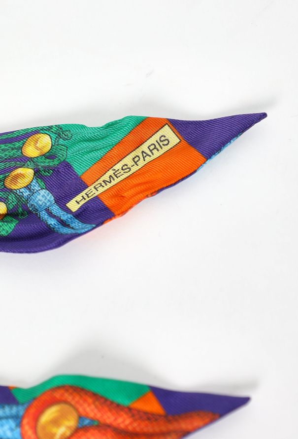 Hermès 'Les Brandebourgs' Silk Twilly Scarf - 3