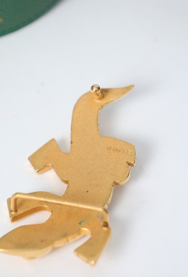 Hermès 1993 Vert Bengale Courchevel Belt - 6