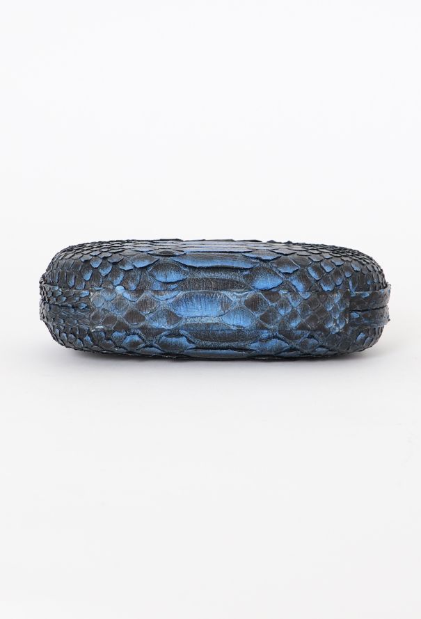 Bottega Veneta Blue Python Clutch - 4