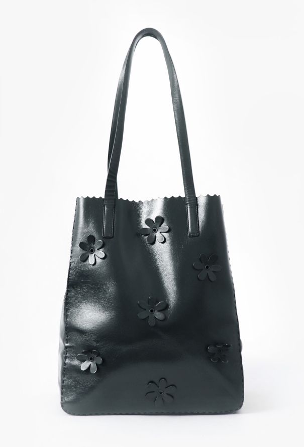 Prada Floral Appliqué Tote Bag - 1