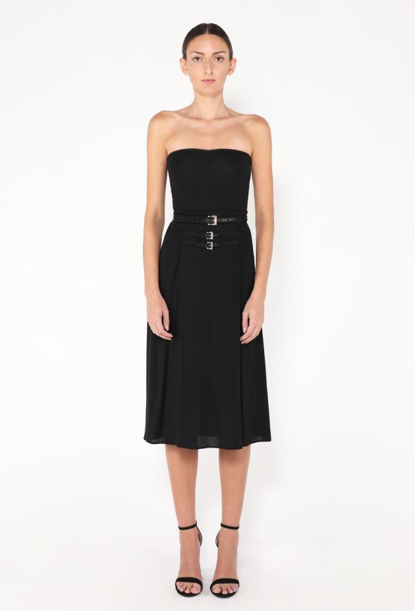 Prada 2024 Sablé Belted Midi Skirt - 4