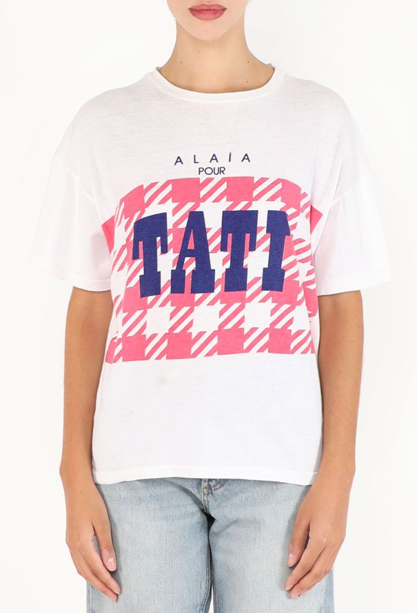 Alaïa TATI Houndstooth Graphic T-Shirt, 1991 - 1